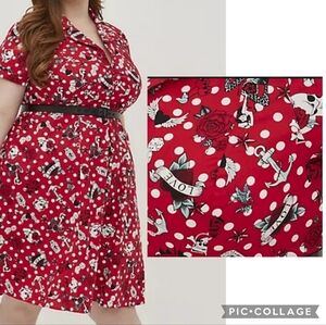 🆕️⚓️ ❤️☠️RETRO COLLARED TATTOO SWING DRESS☠️❤️⚓️